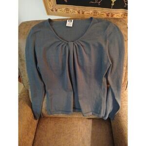 REI Pullover Crew Neck Sweater Womens Size Medium Coolmax Long Sleeve Gray